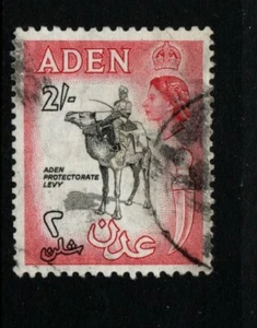 ADEN SG66 2s 2/- BLACK & RED PROTECTORATE LEVY Nice Used - Picture 1 of 2