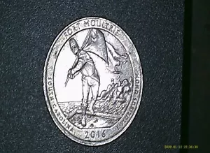 2016-P Fort Moultrie Quarter Misaligned Strike Error Coin - Picture 1 of 7