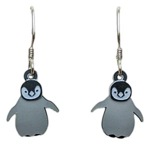 BABY PENGUIN Hypo-Allergenic Earrings, Sterling Silver Plated, by Sienna Sky - Picture 1 of 1