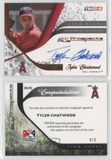 2008 TRISTAR Prospects Plus Farm Hands Authentic Orange /5 Tyler Chatwood Auto