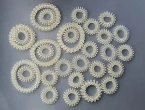 28 Spiral Haarbänder Elastisch Telefonkabel Klar transparent verschiedene Größen - Bild 1 von 1