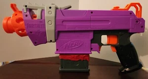 TESTED NERF FORTNITE SMG-E Purple DART MOTORIZED MACHINE Gun With OEM Cartridge - Picture 1 of 6