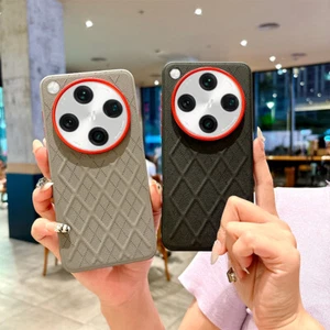 For OPPO Find X8 Pro, Fashion Hybrid Armor Grid Leather Cover Shell Premium Case - Picture 1 of 14