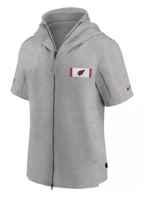 Nike Arizona Cardinals Sideline Showout Short Sleeve Full-Zip Hoodie Men 2XL XXL - Image 1 of 4