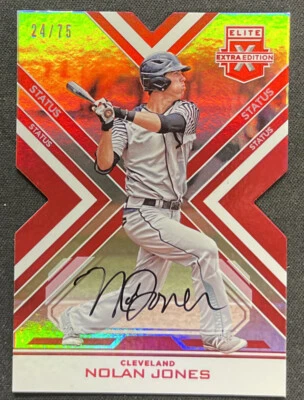 2016 Elite Extra Edition Die Cut AUTO 24/75 Nolan Jones GUARDIANS ENN Cards - Image 1 of 2