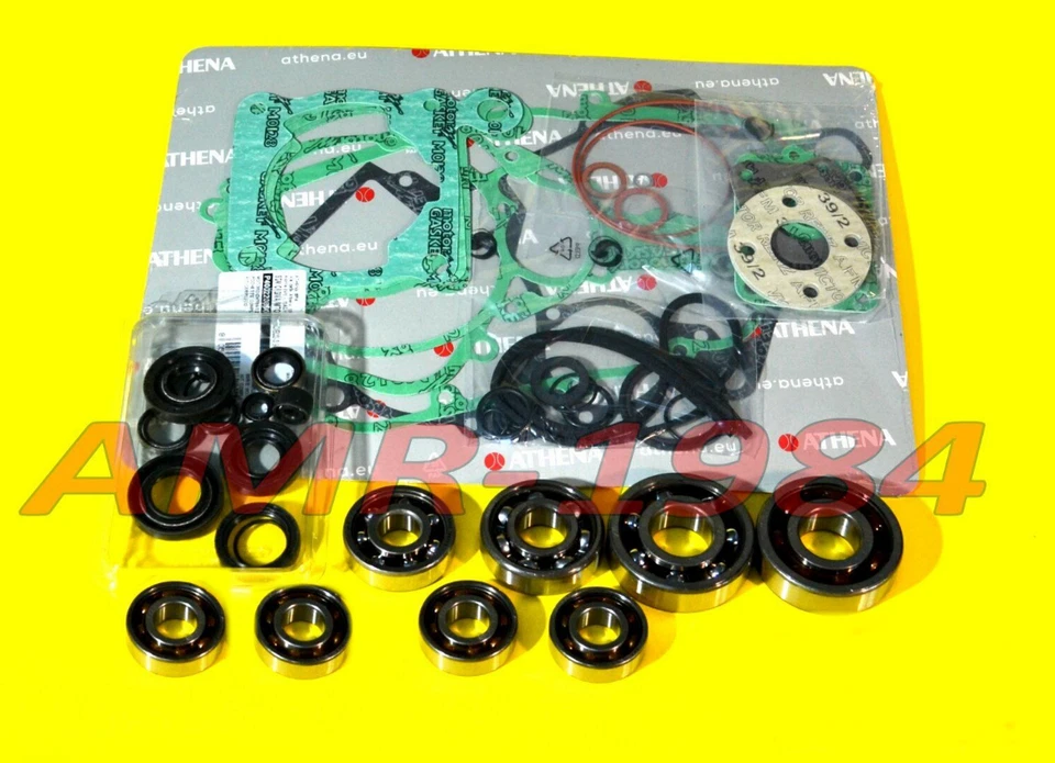 KIT REVISIONE MOTORE CAGIVA MITO 125 GUARNIZIONI  PARAOLIO 6 CUSCINETTI MOTORE - Immagine 1 di 1