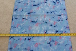 34" Long, Pink & Lavender Fish on Blue Batik Cotton, P3083 - Picture 1 of 5
