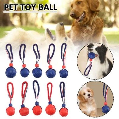 Dog Ball On A Rope Chew Toys Interactive Toy Rope Ball Strong Toys for Pet Sale - Image 1 of 4