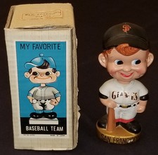 1968 SAN FRANCISCO GIANTS - BOBBLE HEAD NODDER WITH BOX - MADE IN JAPAN ORIGINAL