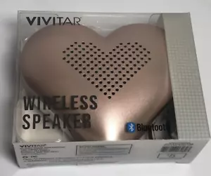 VIVITAR ROSE GOLD HEART WIRELESS BLUETOOTH SPEAKER (NIB), Great Valentines Gift - Picture 1 of 6
