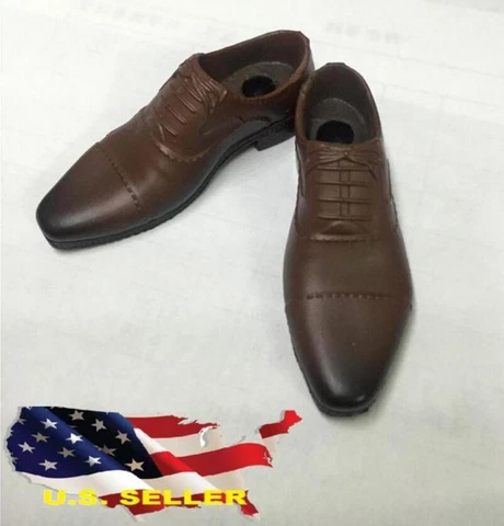 1/6 man dress shoes brown for James Bond 12" figure Hots toy Phicen ❶US SELLER❶ Cover