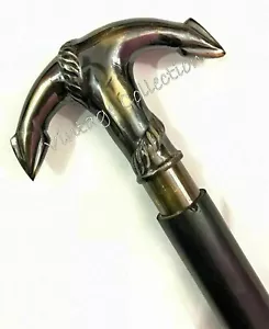 Brass Ship Head handle Vintage Style Wooden Walking Stick Cane Solid Style Gift - Picture 1 of 8