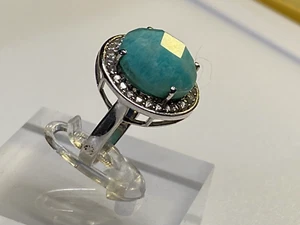 Vintage Sterling Silver 925 Ring Turquoise 4.84g Size L - Picture 1 of 9