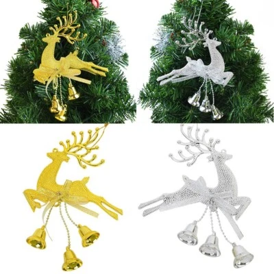 2021 Heiß Neu Elch Weihnachtsdeko PVC Rentier Silber Weihnachtsschmuck - Bild 1 von 4