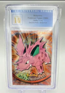 Nidorino Pokemon Topps Series 1999 1-3 lámina de plata CGC 10 - Imagen 1 de 1