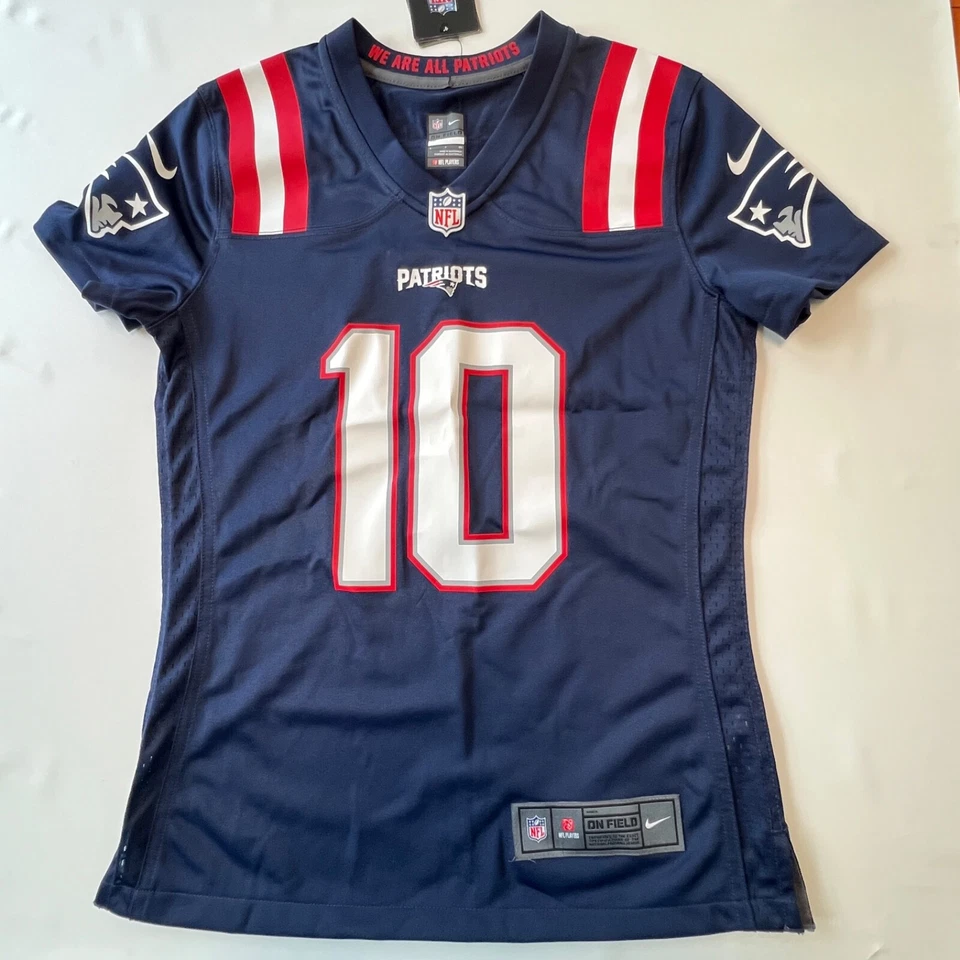 Nike On Field NFL Mac Jones #10 New England Patriots Jersey Blue Women's S
