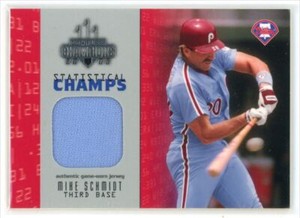 2003 Donruss Champions Statistical Champs Materials Mike Schmidt 005/250