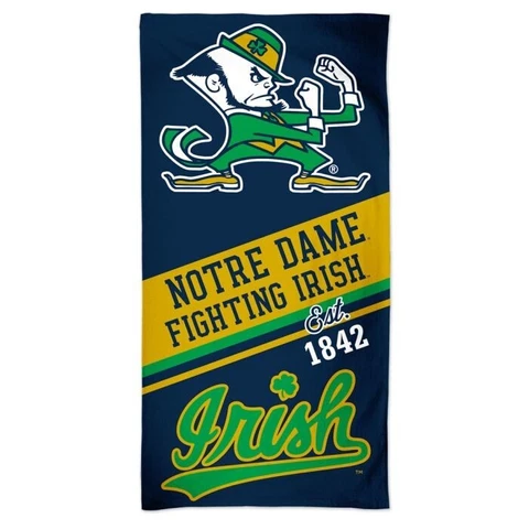 Notre Dame Fighting Irish NCAA 30" x 60" Beach Towel McArthur Brand New Cover