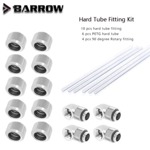 Barrow OD12/14/16 mm Hartrohr Fitting Kit Wasserkühlung Metall Stecker G1/4"" - Bild 1 von 12