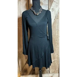 Forever 21 Damen L Large Little Black Kleid Langarm Wickelpullover - Bild 1 von 10