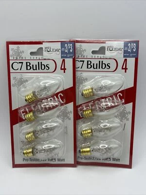 2 Basic Series Simply Holiday Clear C7 Replacement Bulbs 120V 5W 4Pk - Image 1 of 4