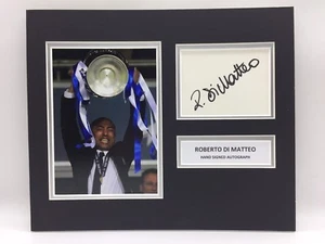 RARE Roberto Di Matteo Chelsea Signed Photo Display + COA CHAMPIONS LEAGUE 2012 - Picture 1 of 4