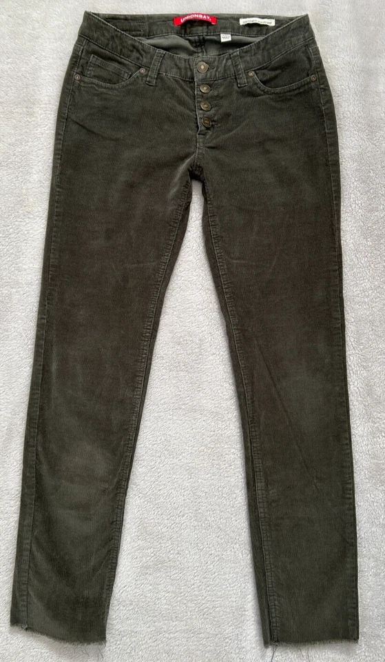 UNIONBAY Corduroy Pants Button Front Stretch Girls Size 14 (Womens 3-5) W28 L27 - Image 1 of 4
