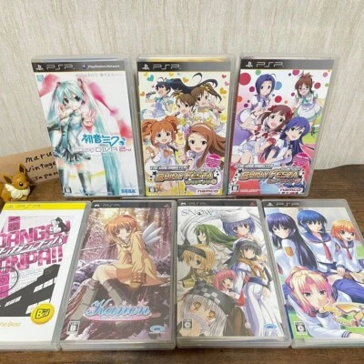 PSP Lot of 7 Games Hatsune Miku THE IDOLM@STER SHINY FESTA Danganronpa Tested - Image 1 of 4
