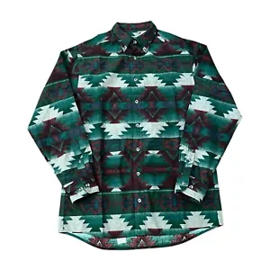 Cabela's Flannel Shirt Mens Medium Thick Southwest Aztec Navajo Print Cowboy Vtg - Picture 1 of 7