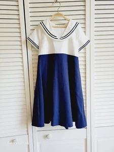 Sylvia Whyte Vintage Girl’s Navy Sailor Nautical Theme Dress Size 6x - Picture 1 of 4