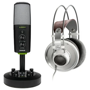 AKG K701 Open-Back Studio Recording Reference Headphones+Mackie USB Microphone - Picture 1 of 12