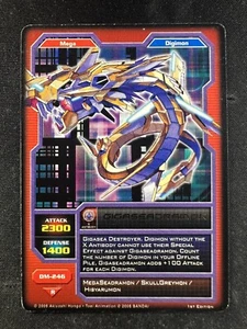 Digimon CCG DM-246 2005 Gigaseadramon primera edición Operation-X raro texto dorado casi nuevo - Imagen 1 de 2