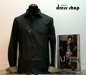 CAMICIA MICROFANTASIA MANICA LUNGA SLIM ARMANI JEANS UOMO Z6C22 WA NERO 12 - Foto 1 di 2