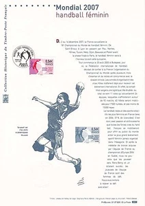 Document Philatélique 1er Jour : 25 2007 - Mondial Handball Féminin - Picture 1 of 1