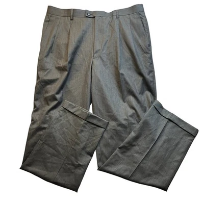Pantalones Alan River para hombre 38x34 mezcla de lana preppy academia carrera oficina todos los días Foto 1 de 4