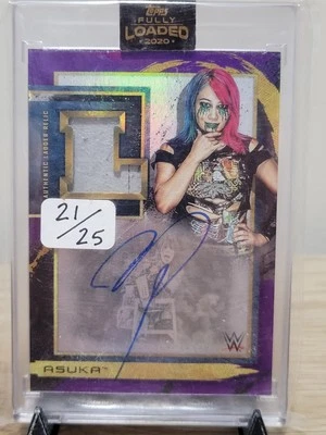 WWE Fully Loaded ASUKA LADDER RELIC AUTO ON CARD PURPLE TOPPS 2020 /25 - Image 1 of 2