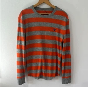 Uomo American Eagle Outfitter's Arancione e Grigio Heritage Termico Taglia Large - Foto 1 di 7