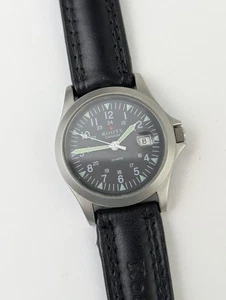 Vtg UNTESTED NOS Roots Canada Watch Leather Strap Band Ladies Military Style - Picture 1 of 7