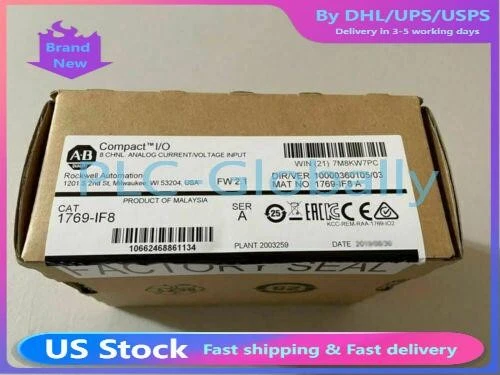 2023 New Factory Sealed AB 1769-IF8 CompactLogix 8 Pt Analog Input Module US - Image 1 of 1