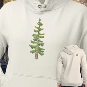 Natural Intelligence Tree Graphic Hoodie Mens Pullover Sweatshirt Soft To Touch - Picture 1 of 4