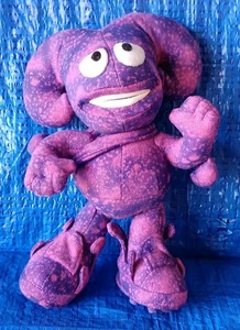 SPHERIKS "KAZ" - 2002 FIFA World Cup Mascot - 7 1/2" Purple Plush Toy - Japan - Picture 1 of 7