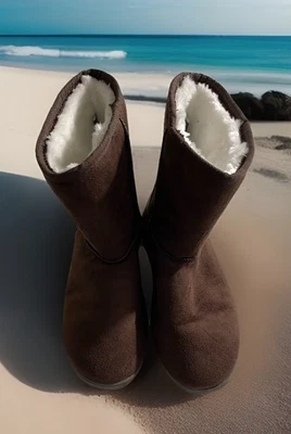 DAWGS Botas de Microfibra de Gamuza Sintética Marrón Oscuro Forro de Piel Sintética Dama Talla 10/42 Foto 1 de 4