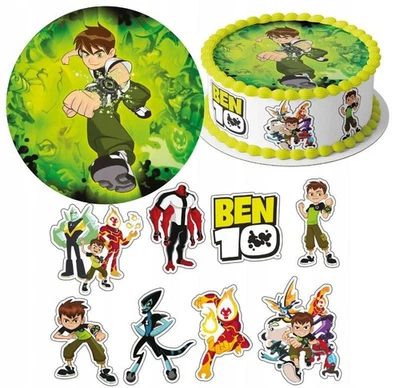 Ben 10 Omnitrix Essbar Zuckermasse Tortenbild Tortenaufleger + 4 Muffin - Bild 1 von 4