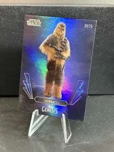 2025 Topps Disney Genesis #9 Star Wars Chewbacca Blue 39/75 - Picture 1 of 2