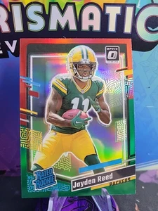 Donruss 2023 - Clasificado Rookie Optic Vista previa Rojo y Verde Prizm #334 Jayden Reed (RC) - Imagen 1 de 2