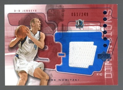 DIRK NOWITZKE MAVERICKS - 2004 UPPER DECK DIMENSIONS - #3DJ41 #d /249 GU JERSEY - Image 1 of 2