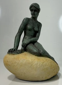 Vintage Mermaid On Rock Manniche Souvenirs - Picture 1 of 9