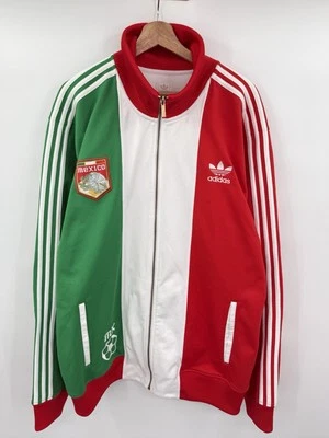 Jaqueta Adidas México Track Adulto 2XL Tricolor Futbol Zíper Completo Seleção Nacional - Imagem 1 de 4