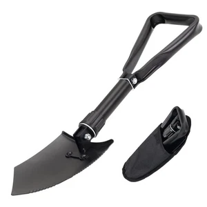 Klappspaten mit Tasche Multifunktion Kohlenstoff-Stahl mit Sägezahnung 575 mm - Bild 1 von 4