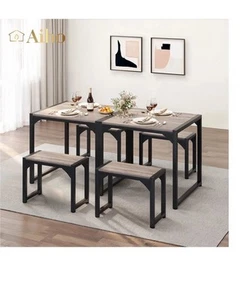 Dining Table Set with 2 Stools,3 Piece Counter Height for Kitchen, Living Roo... - Picture 1 of 9